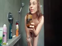 [ Poop Fetish XXX ] Nerd at home plays and eats crap in the bathroom